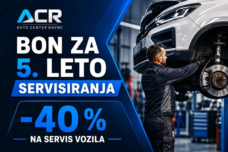 - 40 % ob prvem servisu po preteku brezskrbnosti
