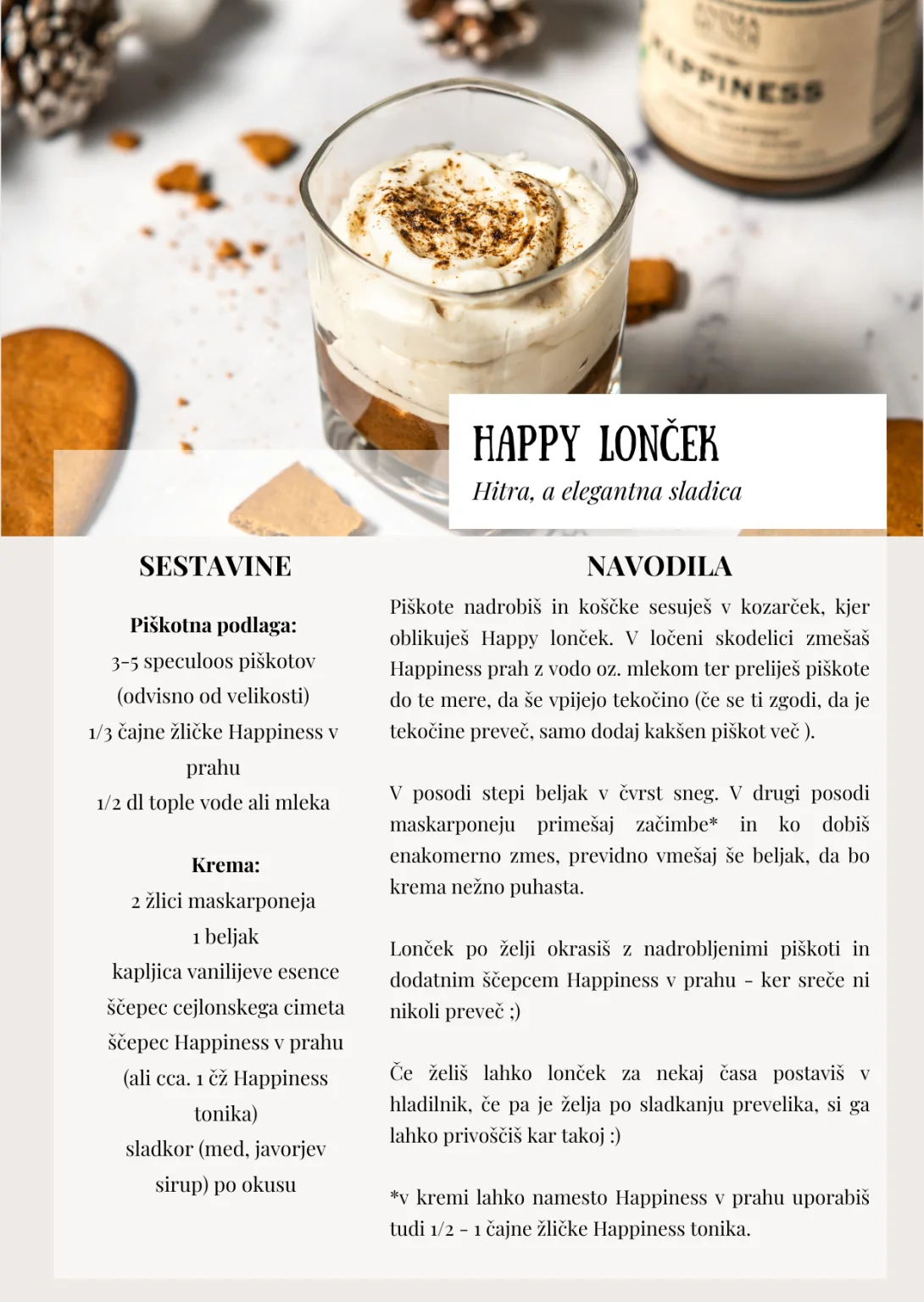 Happy lonček – sestavine in navodila